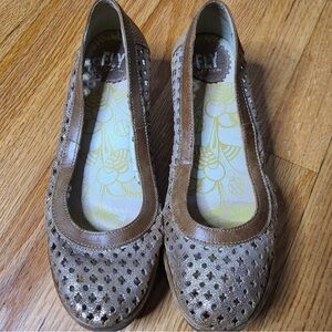 Fly London Women's Tan Perforated Loafers